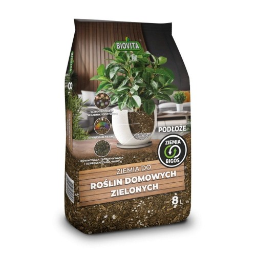 Podłoże do zielonych roślin domowych Bigos 8l