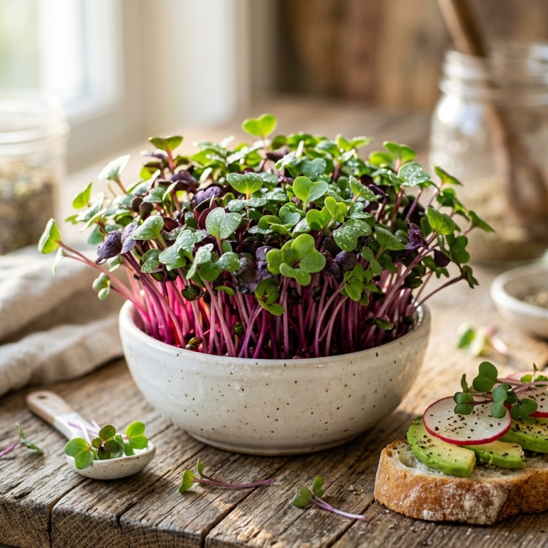 Nasiona na kiełki - Rzodkiewka RED PURPLE - 100g