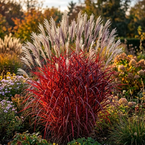 Miskant Lady in Red (Miscanthus sinensis) C2