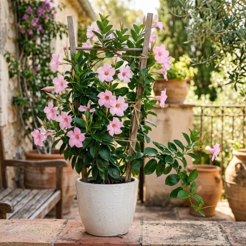 Mandevilla Sundaville różowa sadzonka 50-60 cm C3