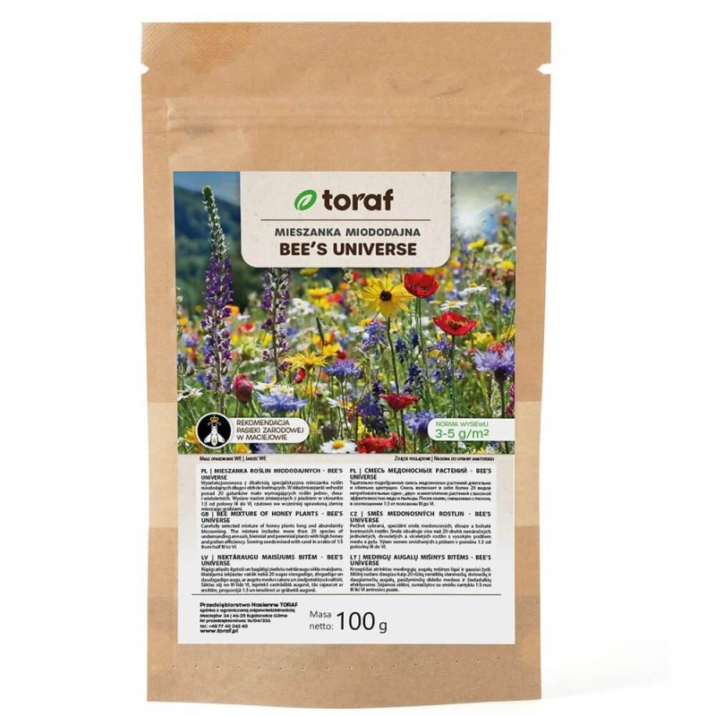 Kwietna łąka Mieszanka roślin miododajnych BEE’S UNIVERSE nasiona 100g (1).jpg