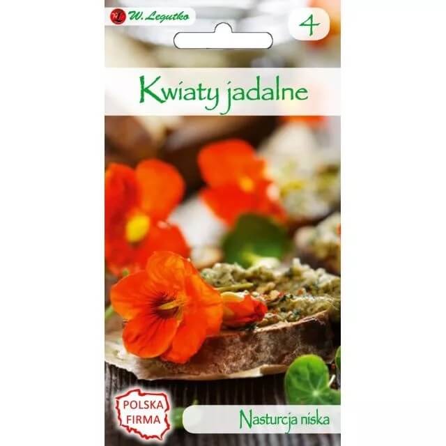 Kwiaty jadalne - Nasturcja niska Tom Thumb mieszanka nasion 5g.jpg