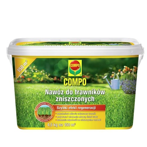 Compo nawóz do trawników zniszczonych. Na 150 m2 4,5kg