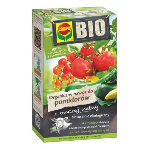 Ekologiczny organiczny nawóz z owczej wełny do pomidorów COMPO BIO 750g