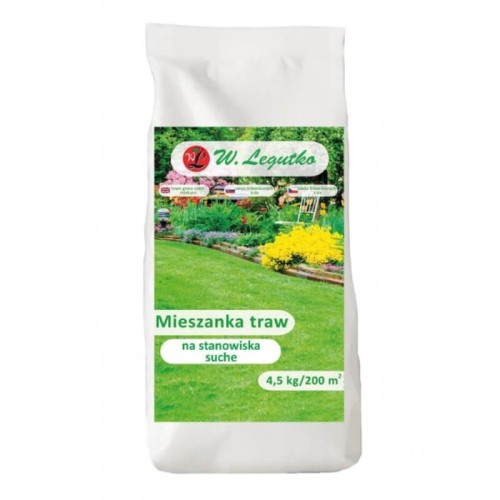 Mieszanka traw gazonowych na suche tereny. Trawa do siania. 4,5kg