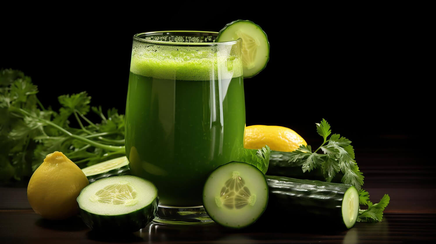 Drink z pietruszki, ogórka i cytryny