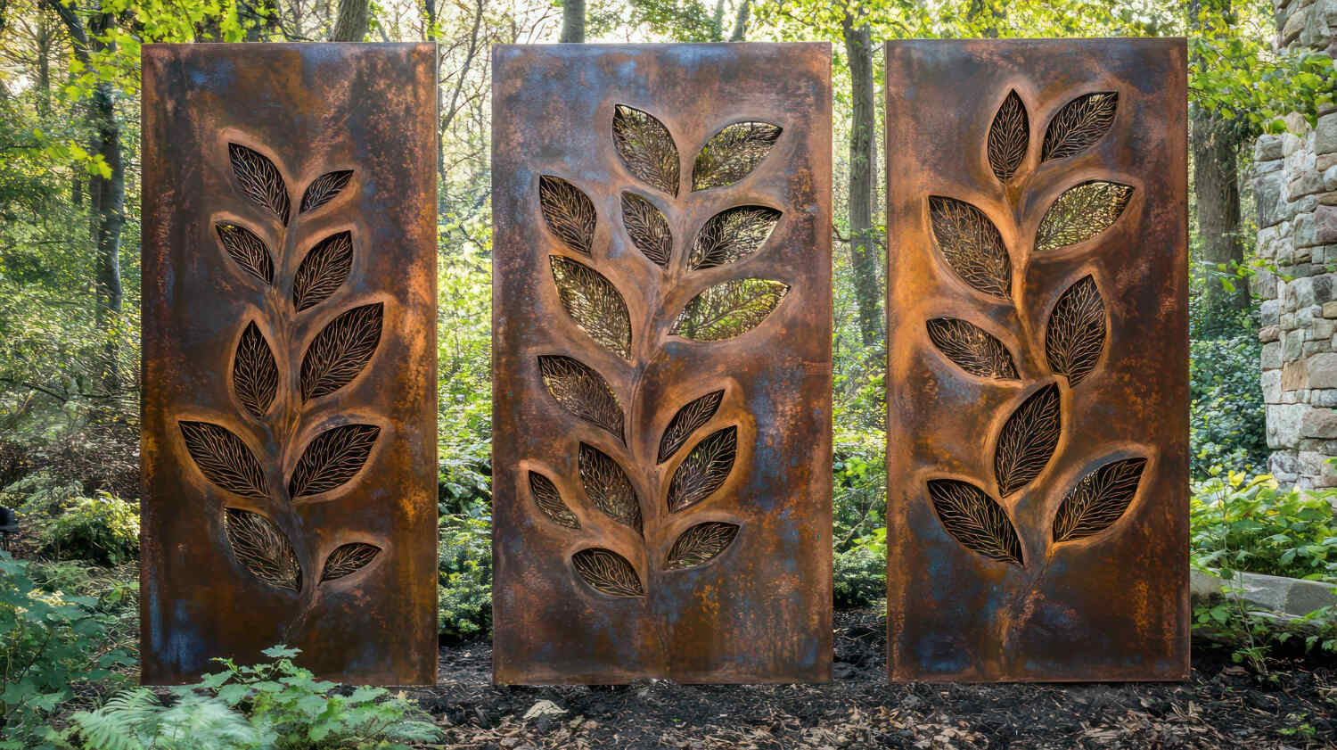 Rdza corten ozdobne panele