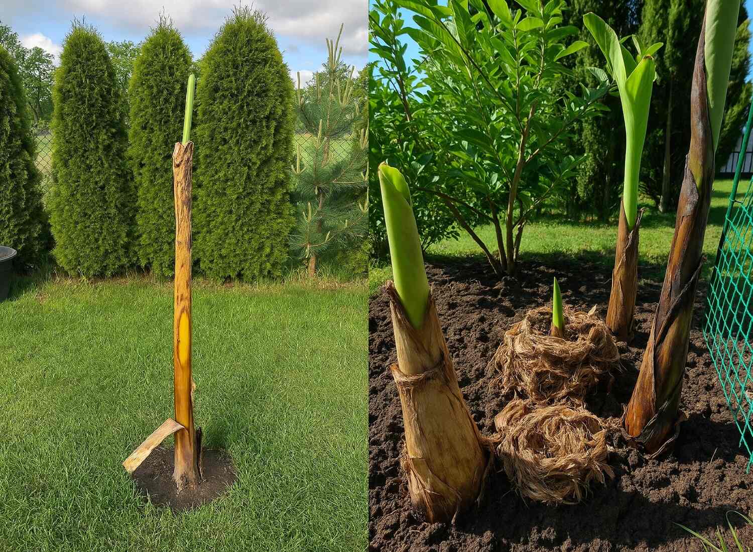 Musa basjoo wiosną dopiero się budzi